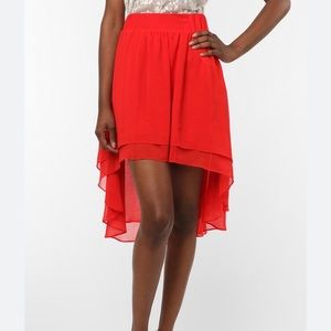 Gorg Mint Green UO Staring At Stars High-Low Skirt